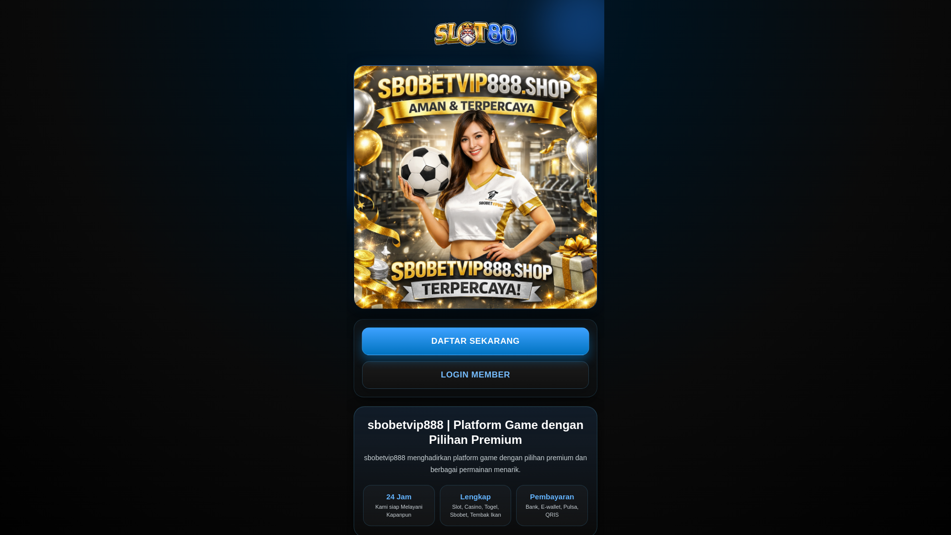 website screenshot of https://sbobetvip888.shop