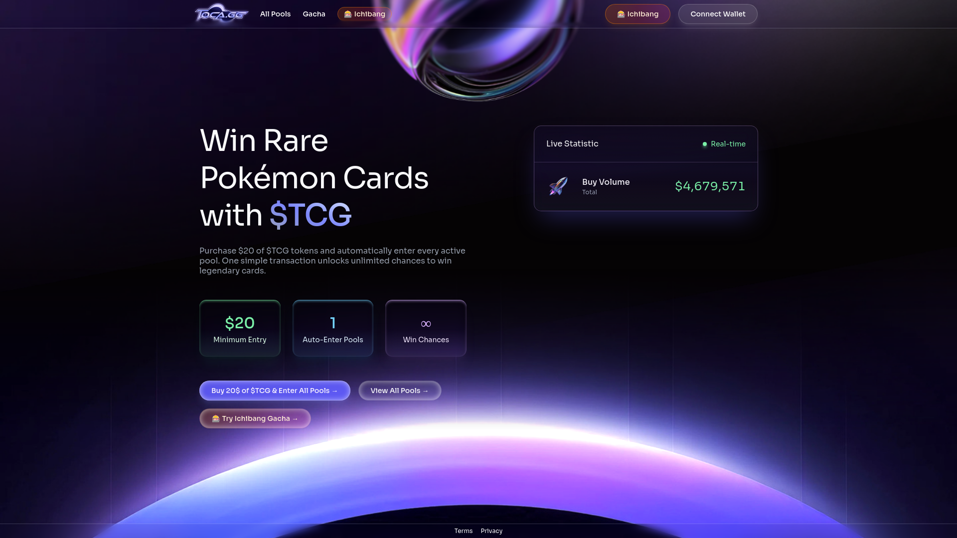 website screenshot of https://www.toca.gg/