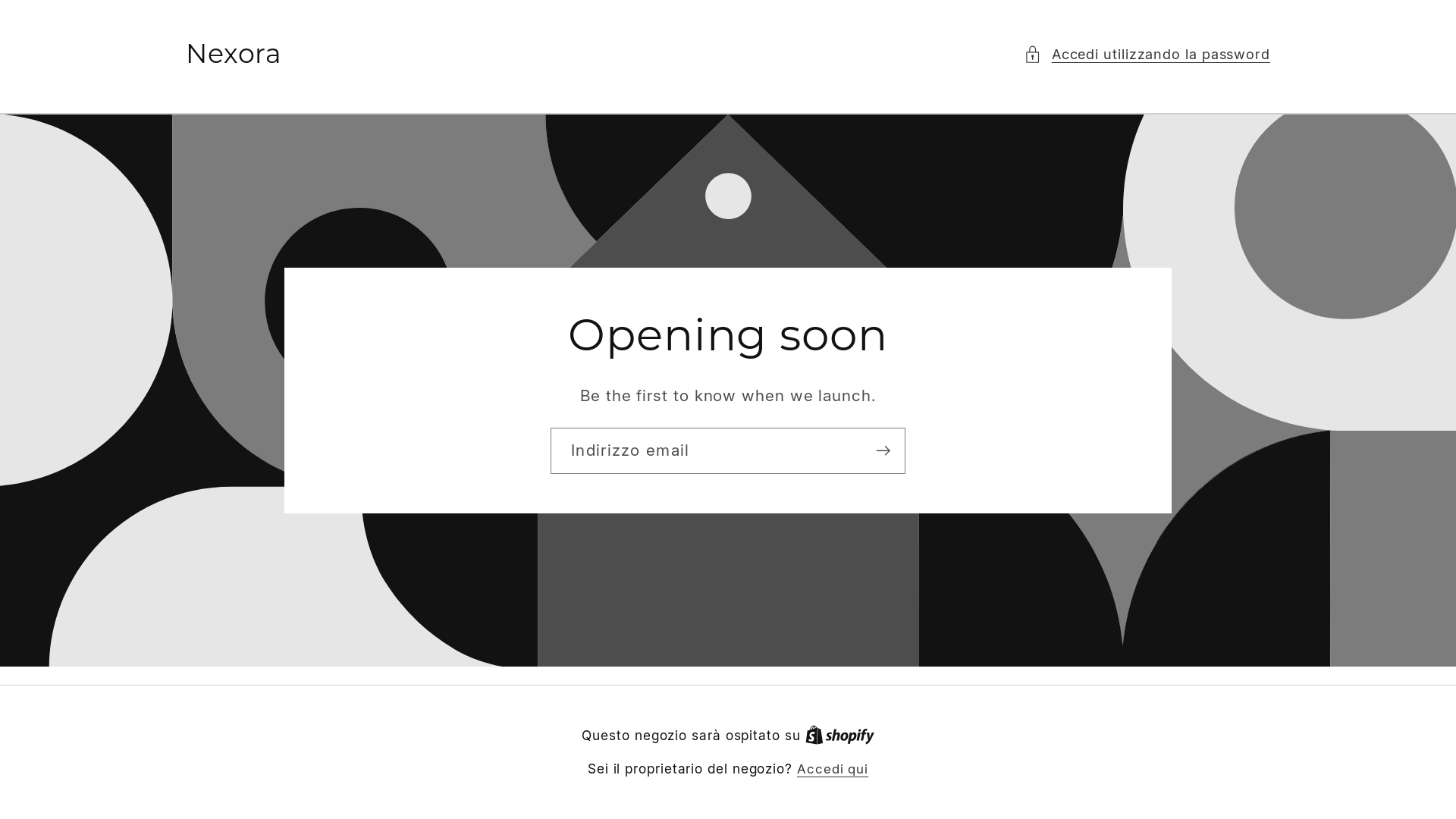 website screenshot of https://nexorastore.it/