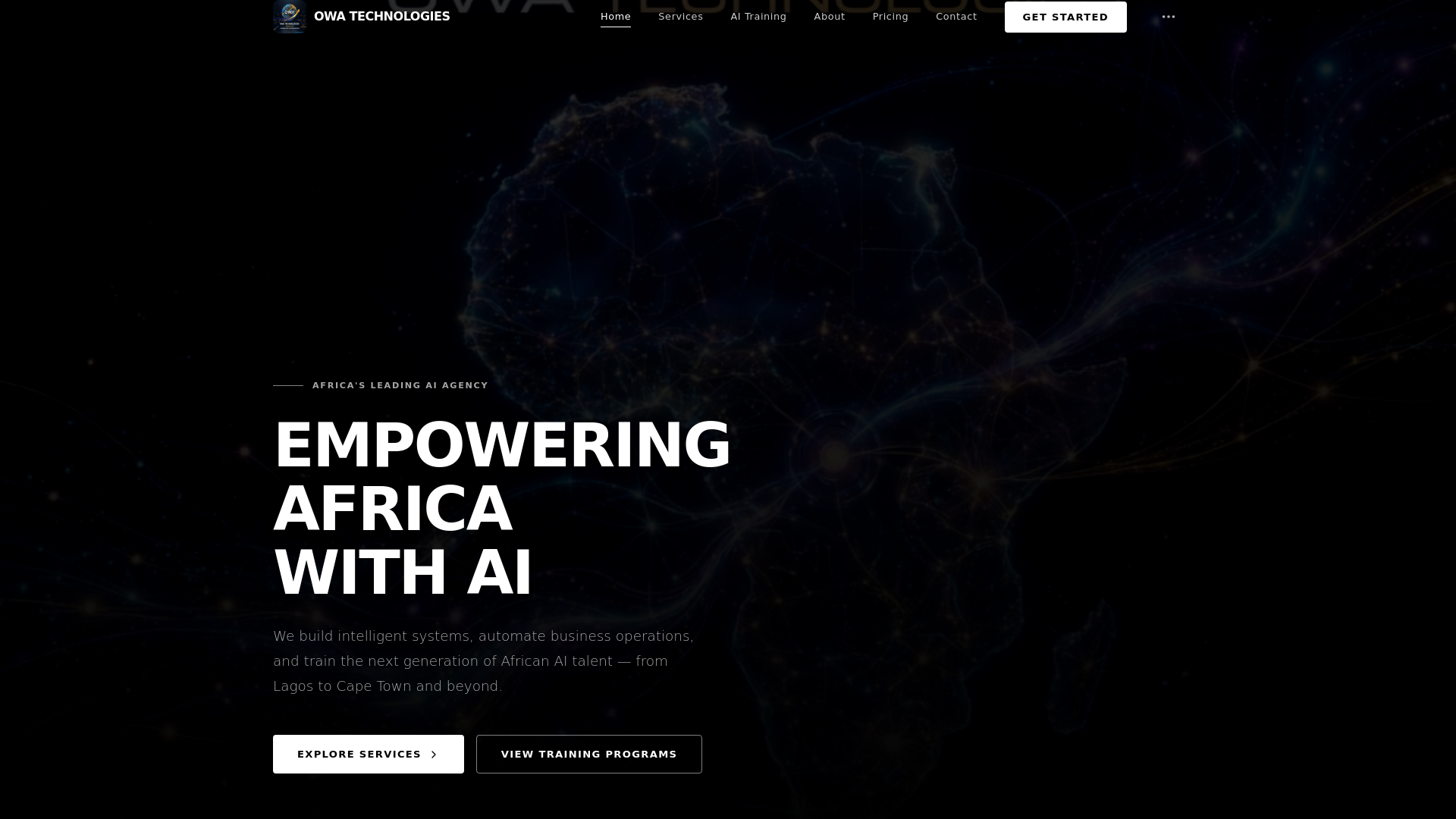 website screenshot of https://owatech-ai-official.pages.dev/