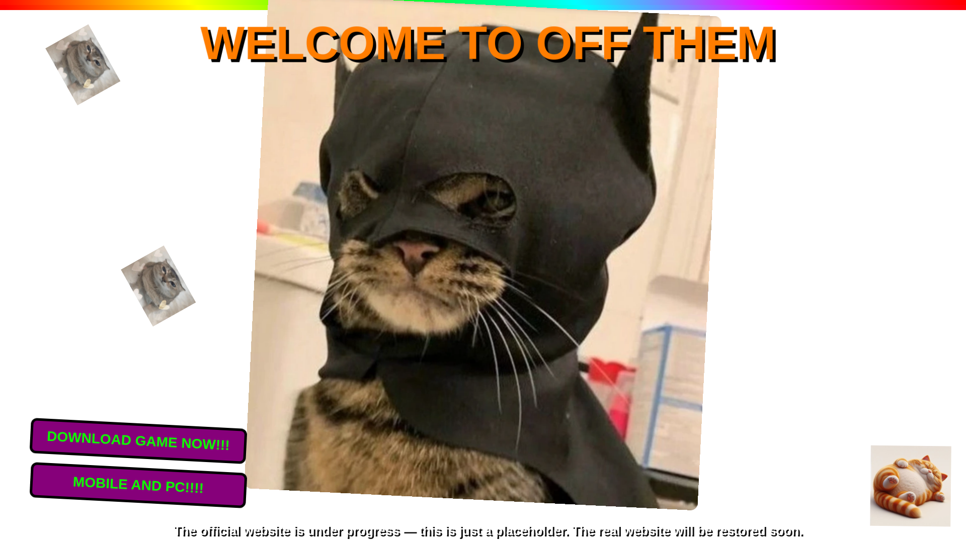 website screenshot of https://off-them-studios.netlify.app/