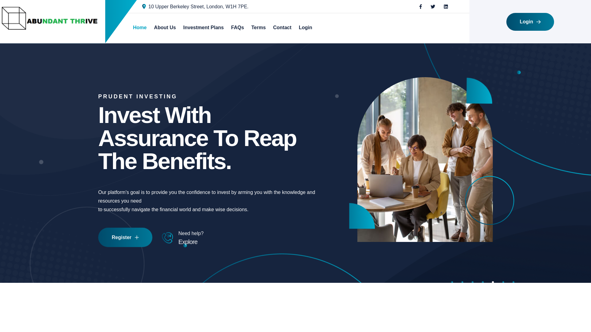 website screenshot of https://abundantthrives.com