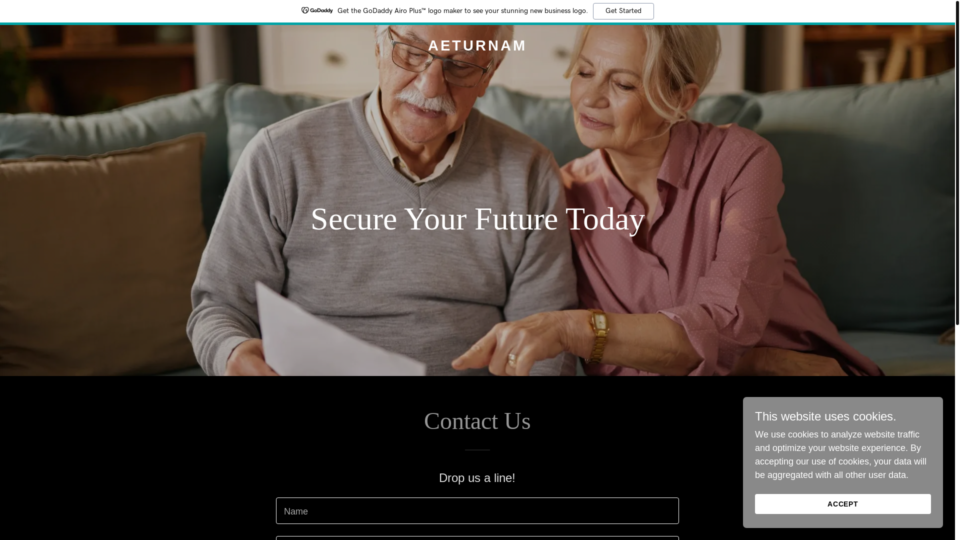 website screenshot of https://aeturnam.com/