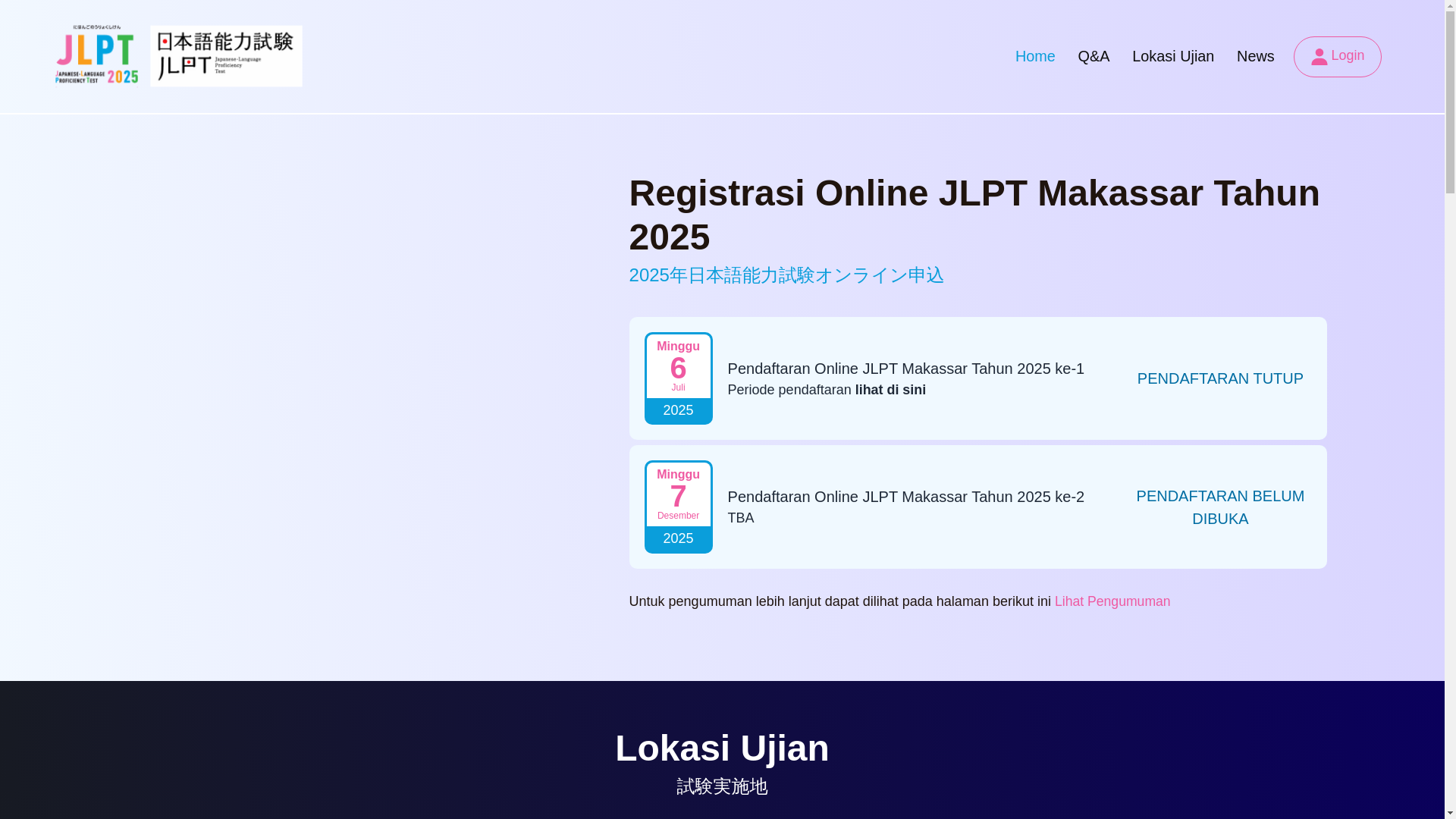 website screenshot of https://jlptmakassar.org/