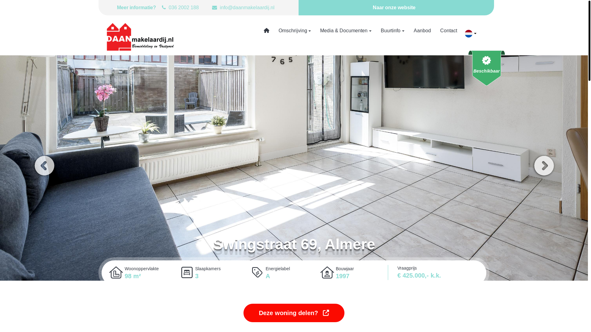 website screenshot of https://swingstraat69.nl/