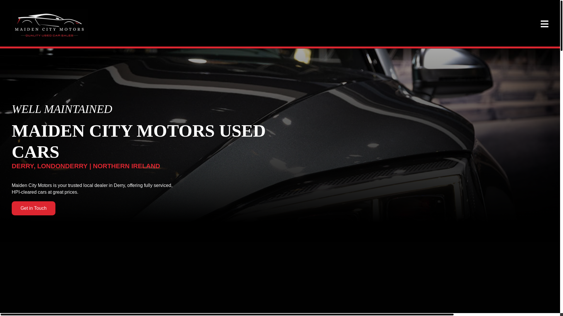 website screenshot of https://maidencitymotors.com/