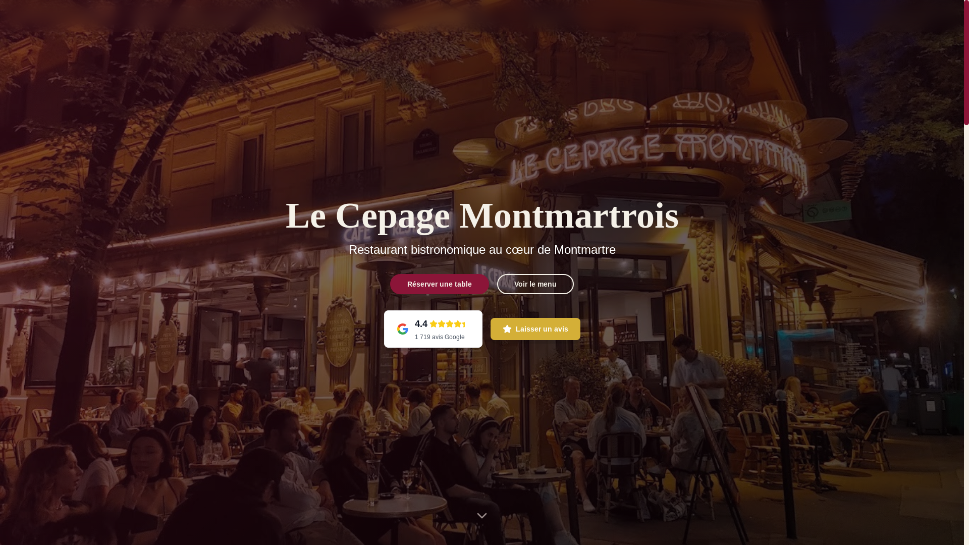 website screenshot of https://lecepagemontmartrois.com/