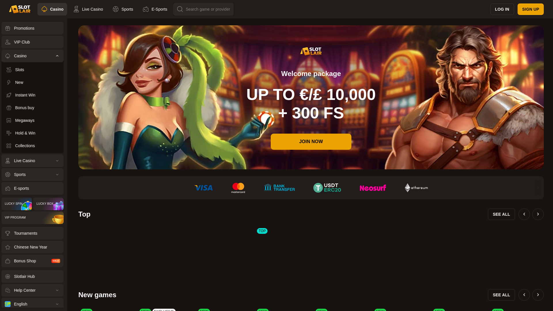 website screenshot of https://slotlair17.com/