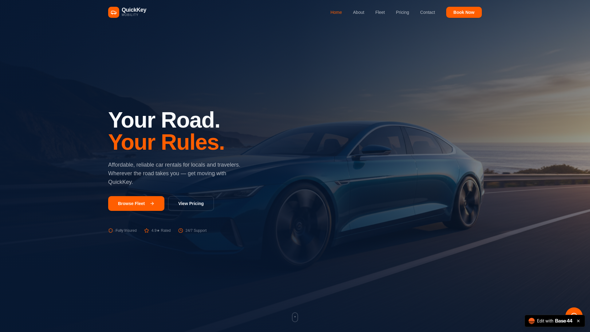 website screenshot of https://quickkeymobility.com/