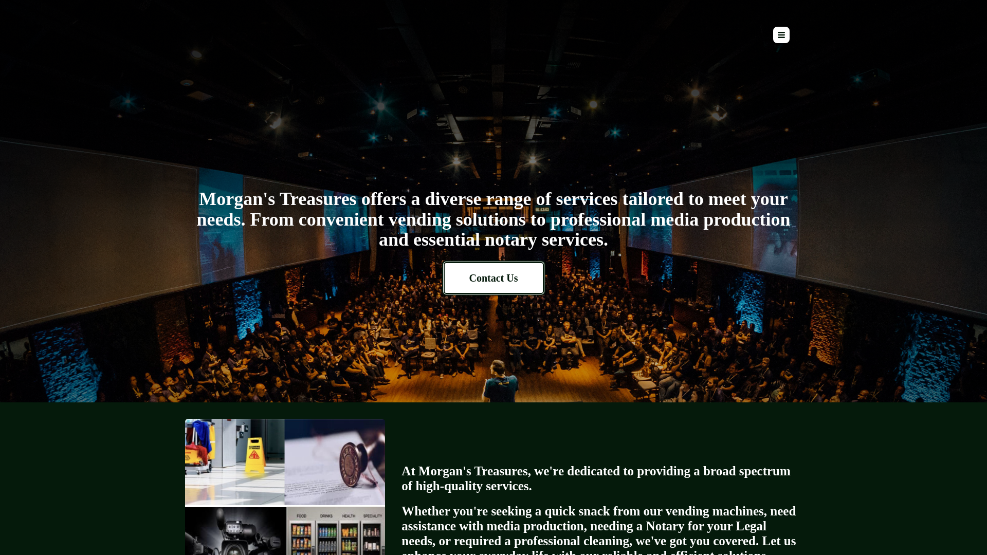 website screenshot of https://morgans-treasures.com