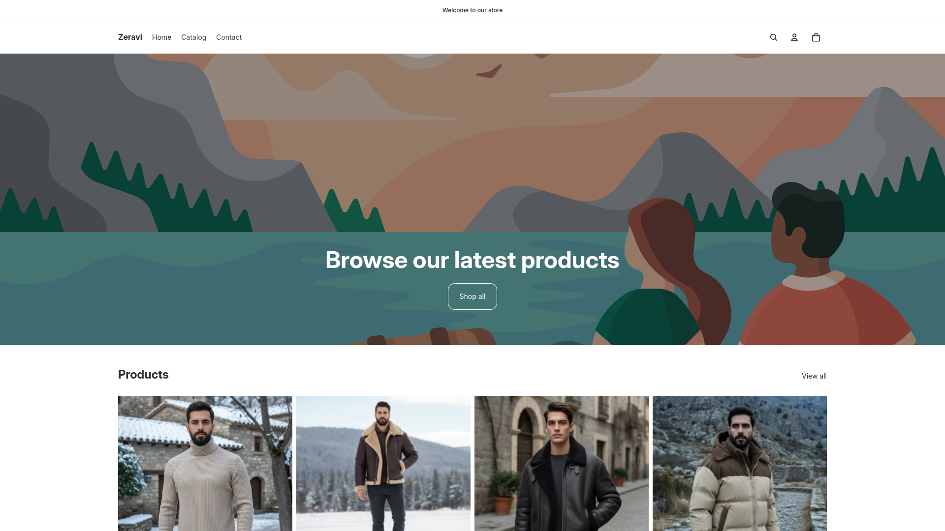 website screenshot of https://zeravi.co.uk/