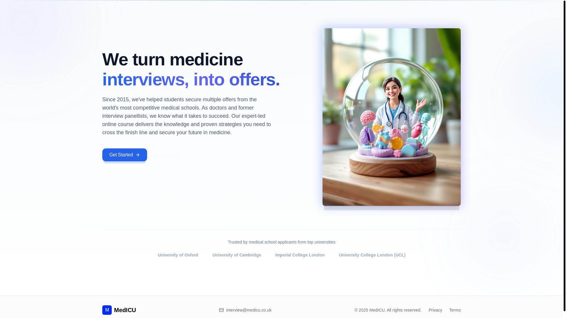 website screenshot of https://doctoprep.com/