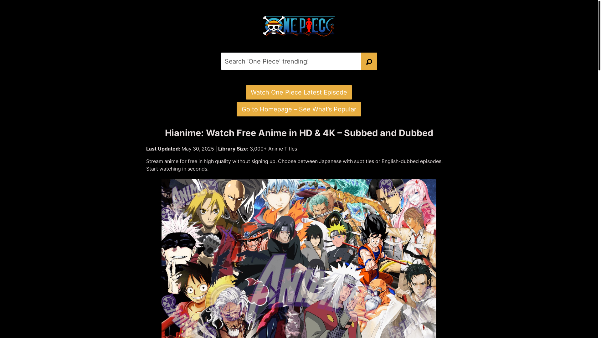 website screenshot of https://hianime-a3v.pages.dev/