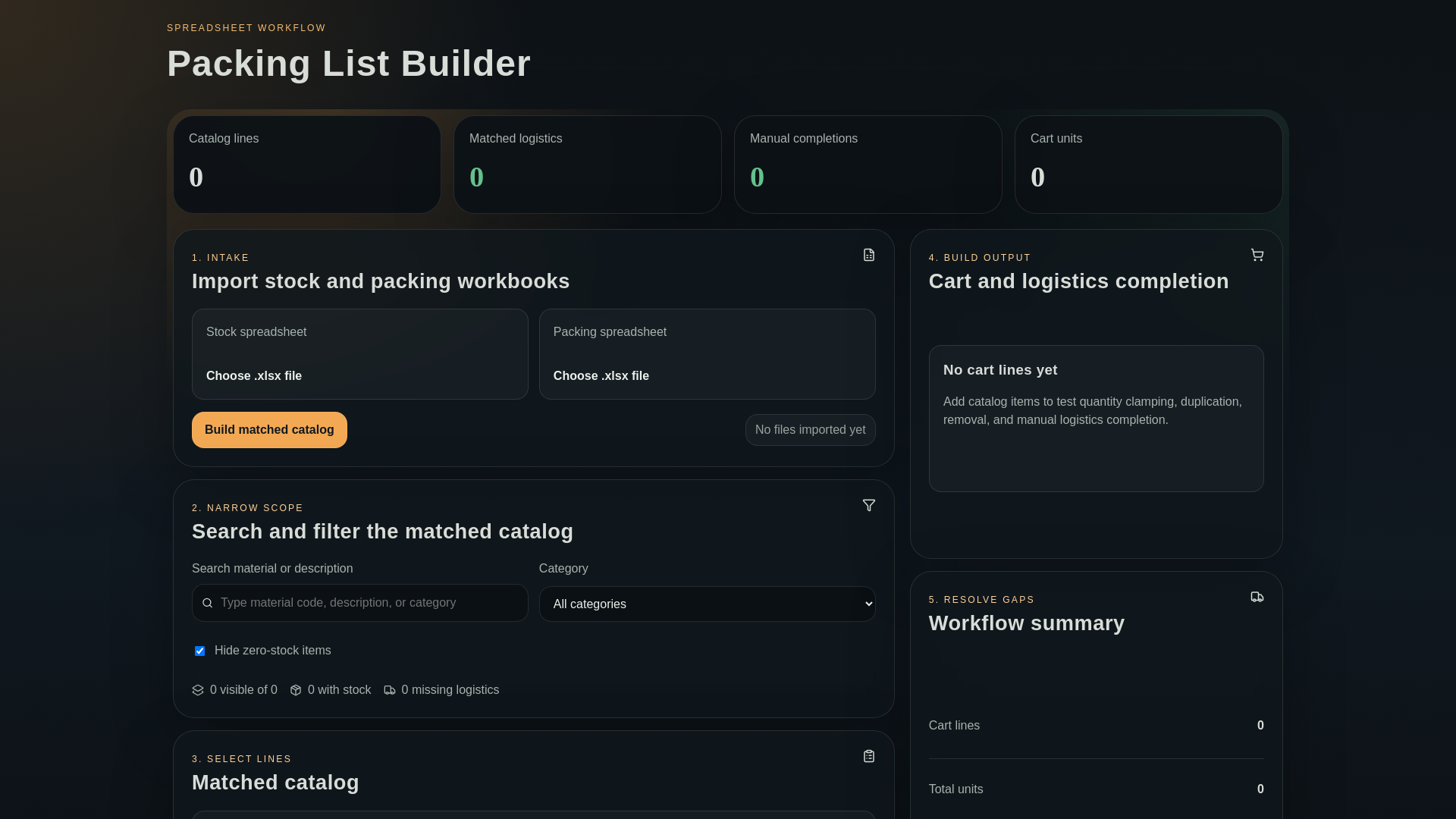 website screenshot of https://packing-list-builder.pages.dev/