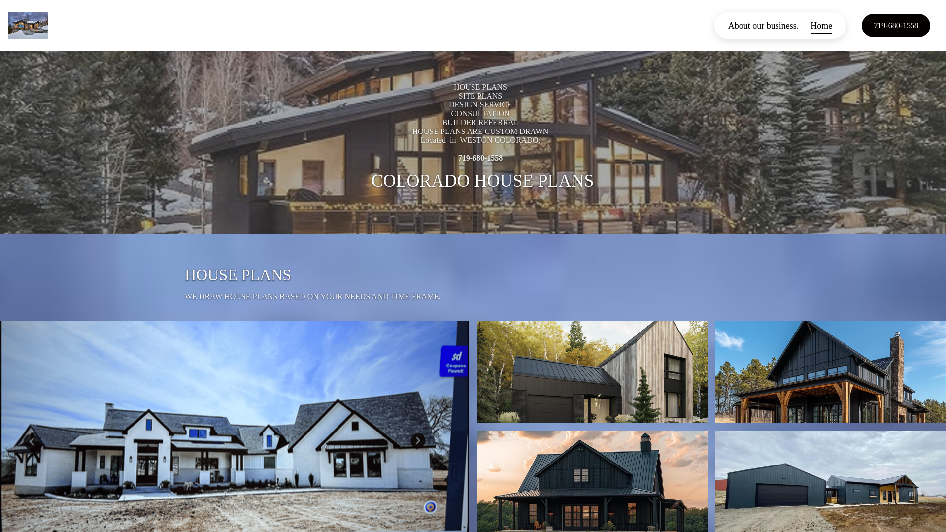 website screenshot of https://bowiehomeplans.com/