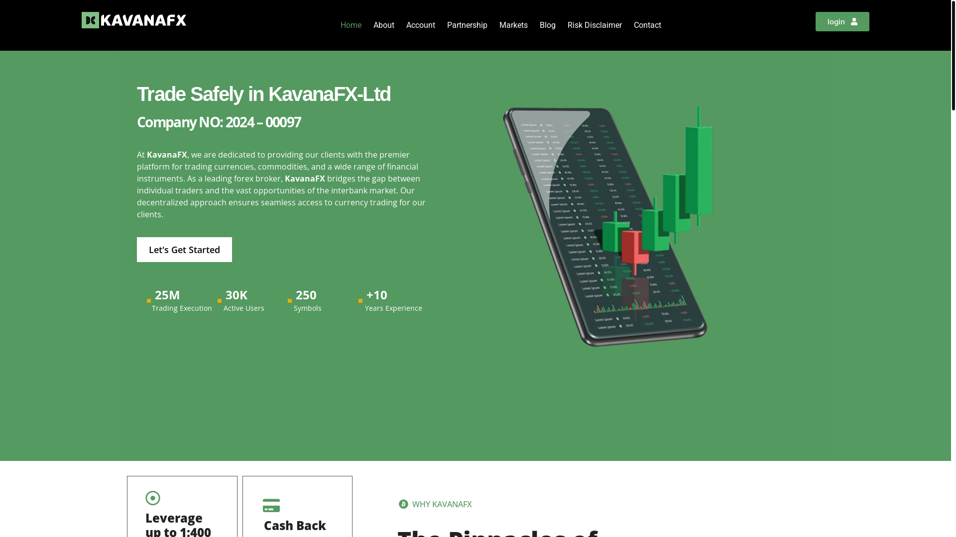 website screenshot of https://kavanafx.online/