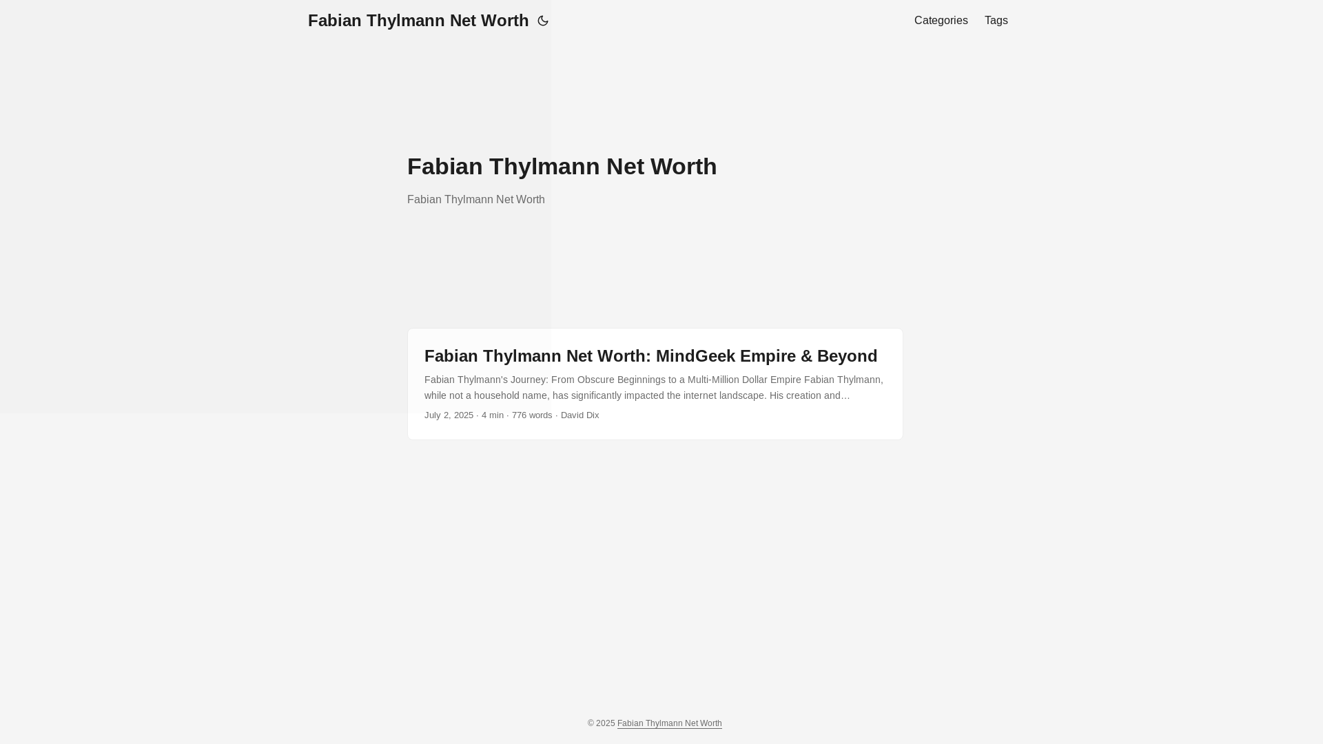 website screenshot of https://fabian-thylmann-net-worth20250706.pages.dev/