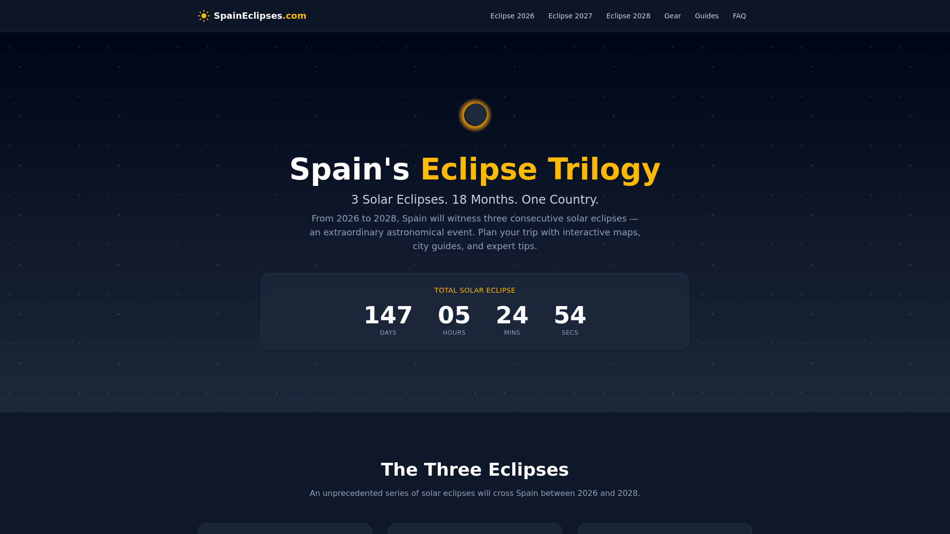 website screenshot of https://spaineclipses.pages.dev/