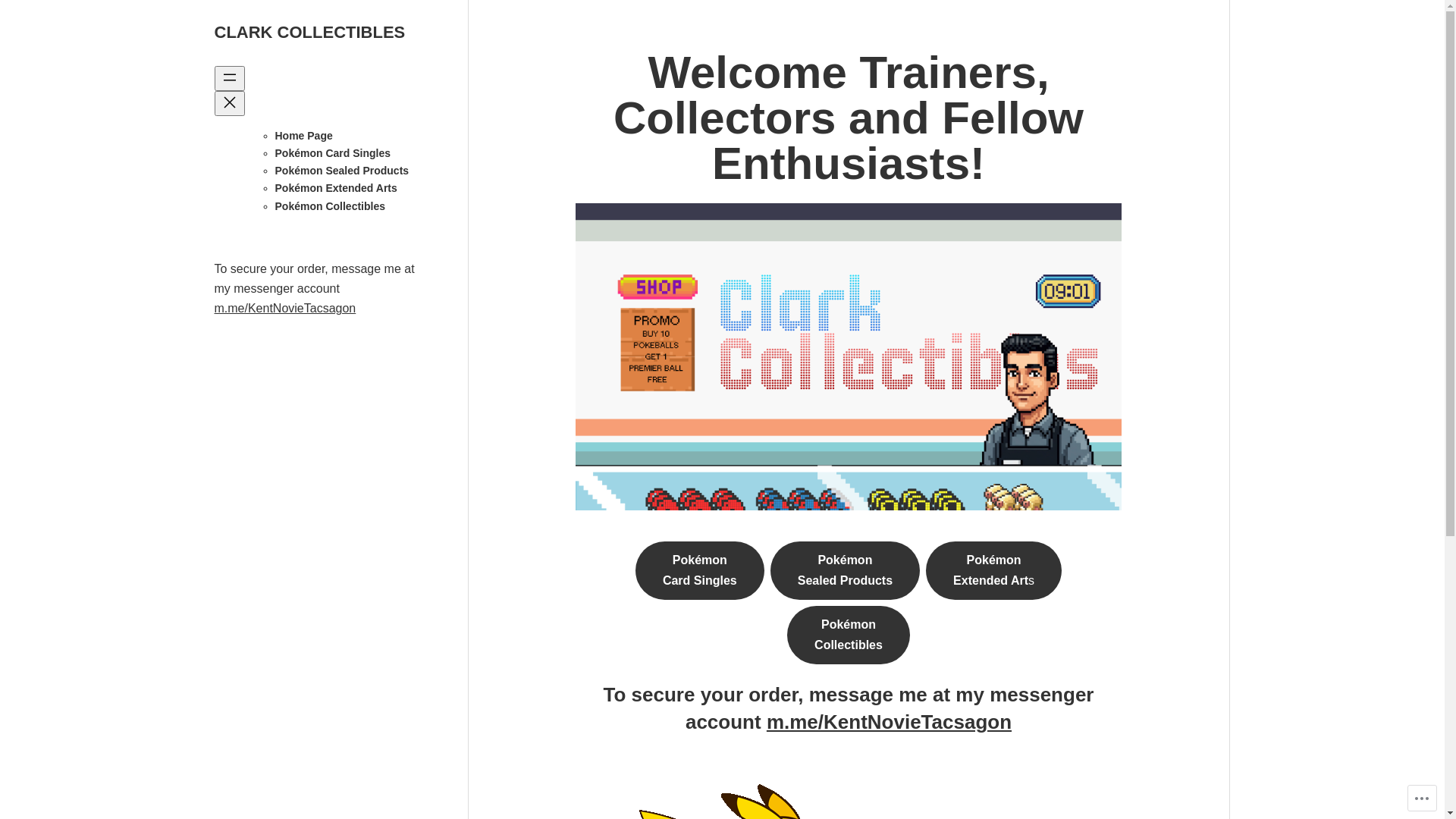 website screenshot of https://clarkcollectibles.shop/