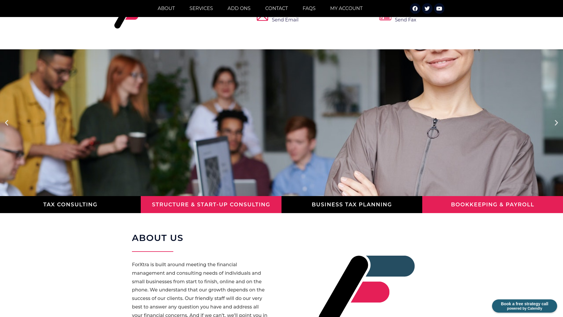 website screenshot of https://forxtra.com