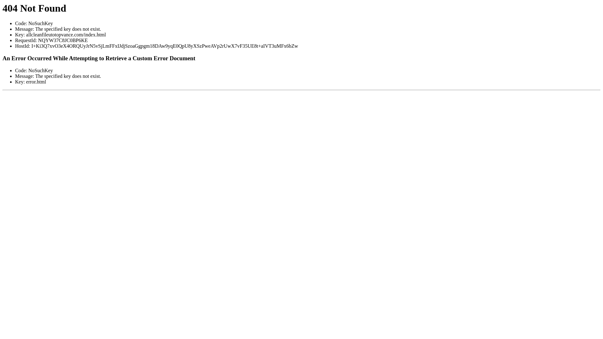 website screenshot of https://allcleanfileutotopvance.com