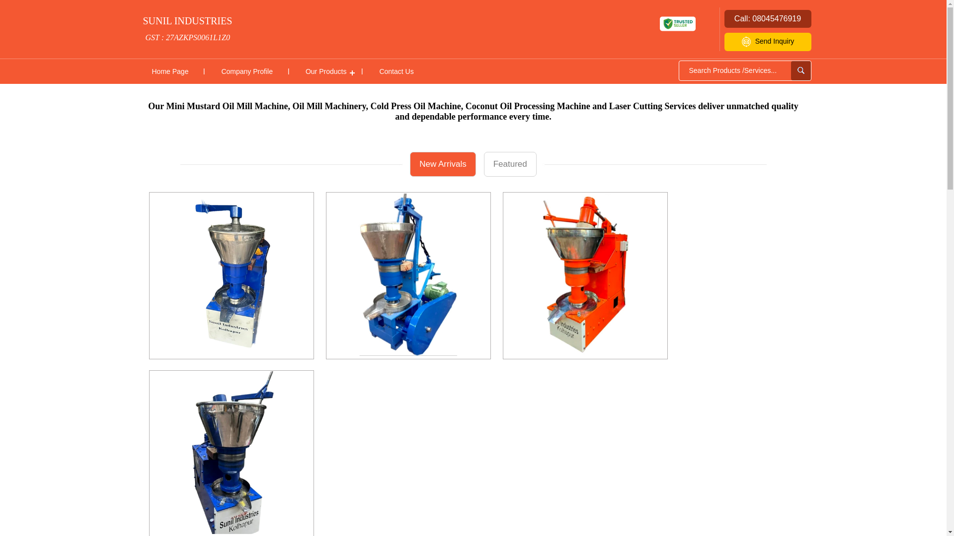 website screenshot of https://coldpressoilmachine.net/