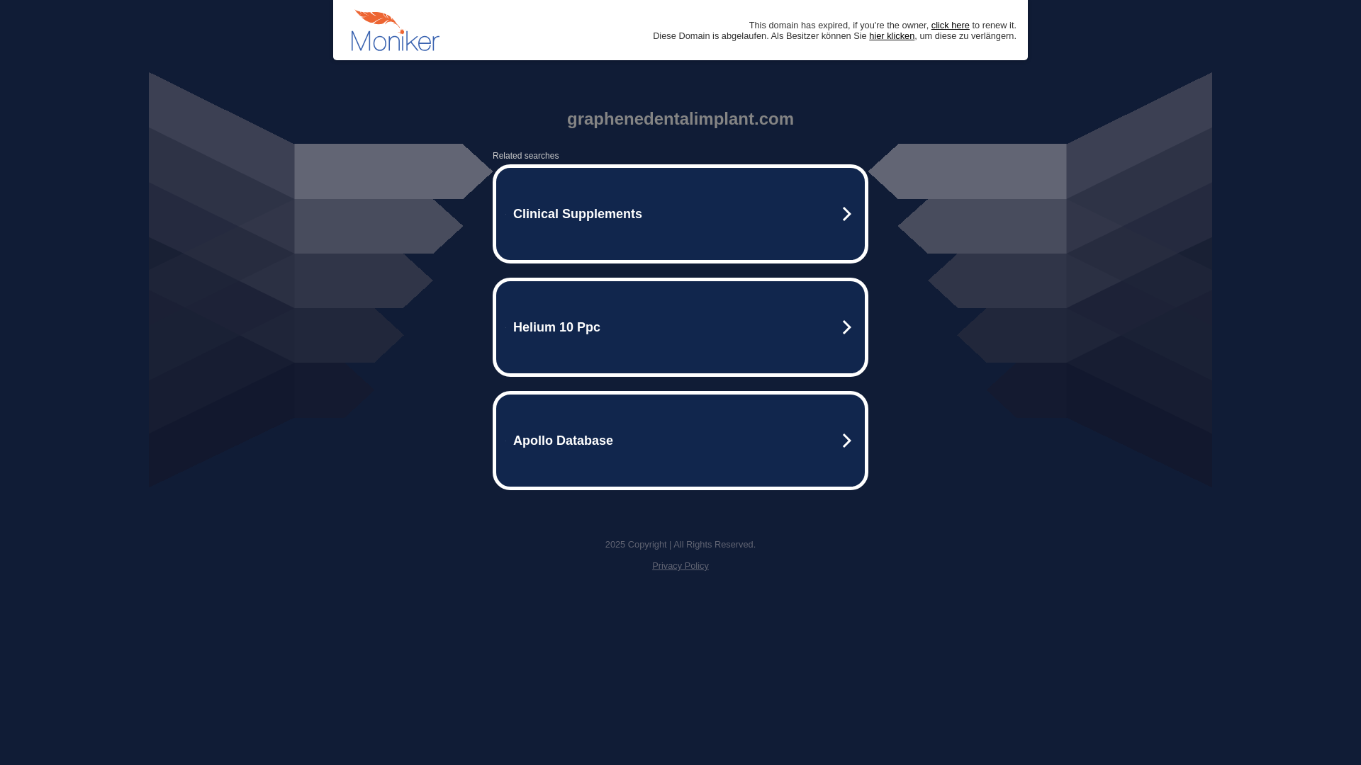 website screenshot of https://graphenedentalimplant.com/