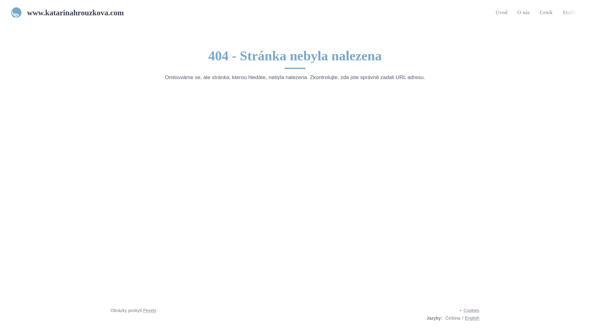 website screenshot of https://katkahrouzkova.cz/