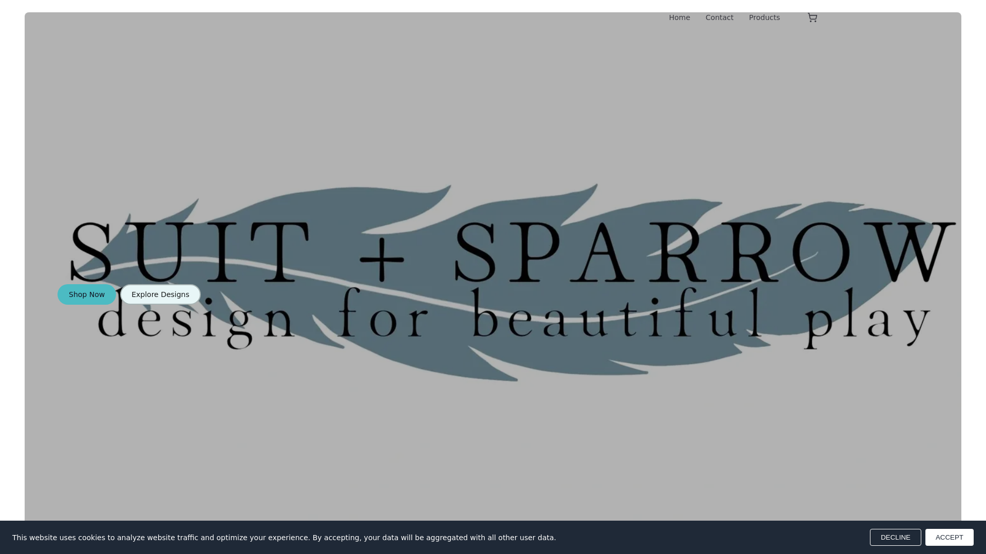 website screenshot of https://suitandsparrow.com/