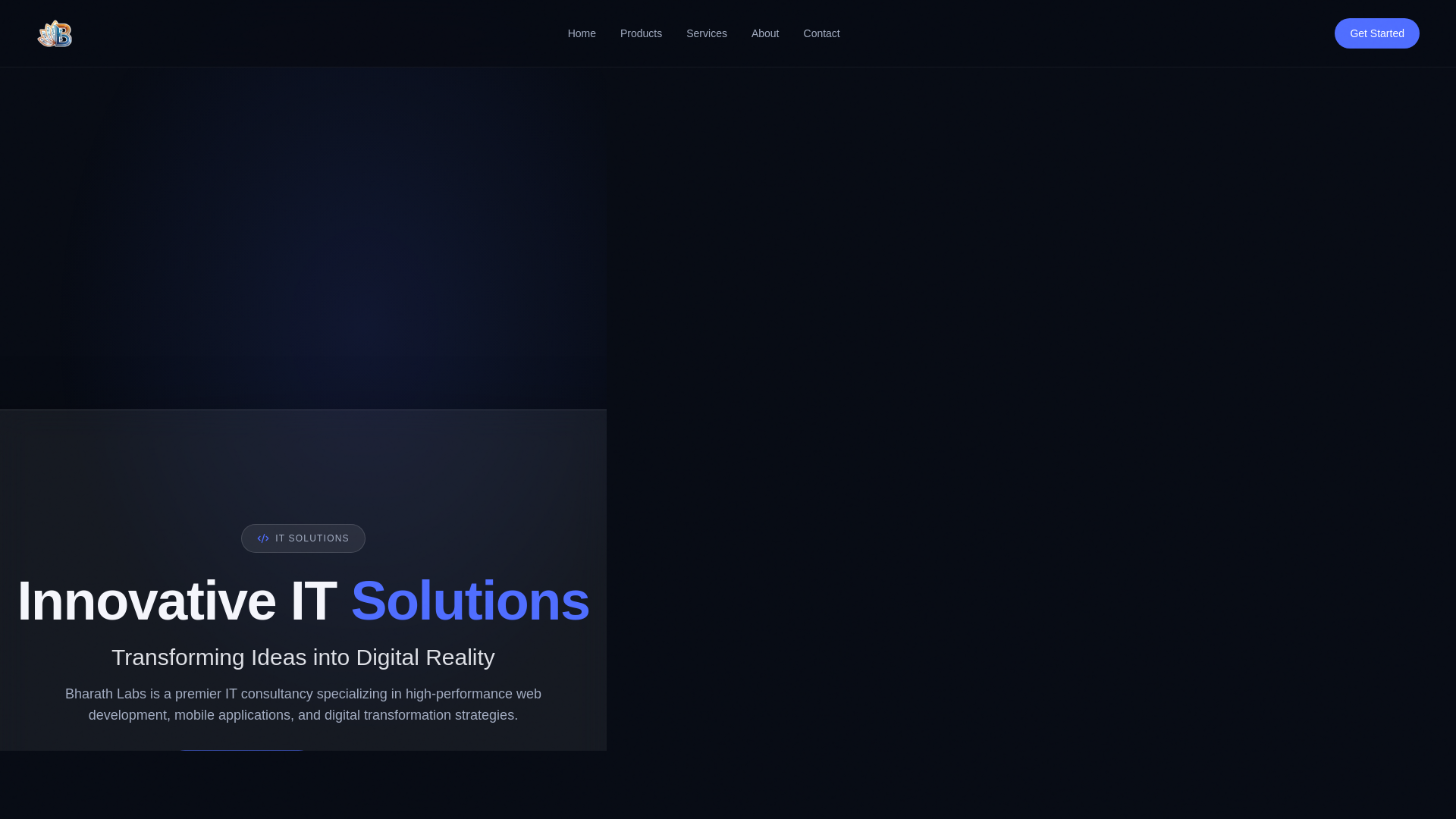website screenshot of https://bharathlabs.net/