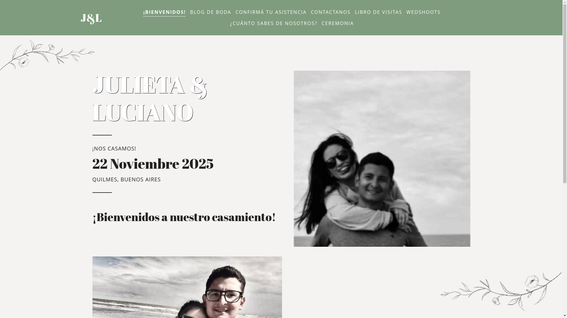 website screenshot of https://lucianoyjulieta.com/