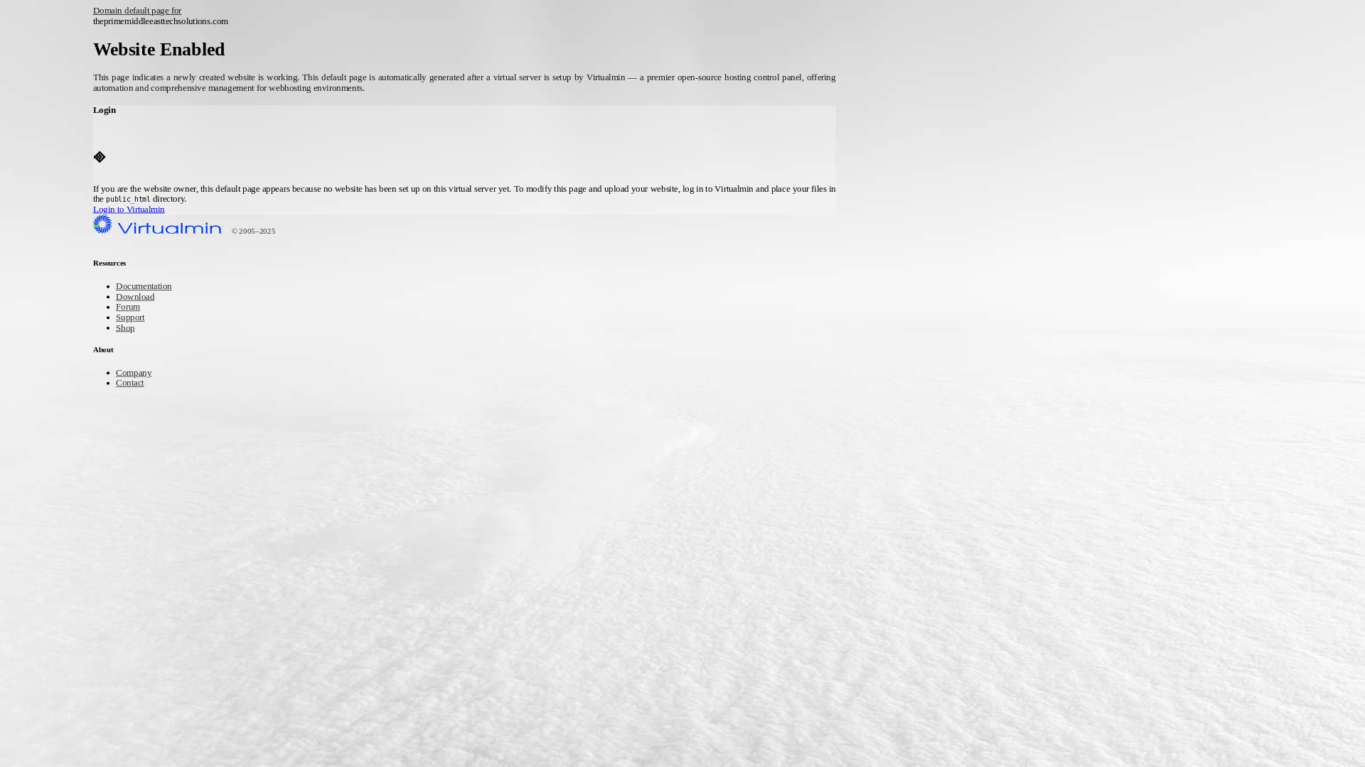 website screenshot of https://theprimemiddleeasttechsolutions.com/