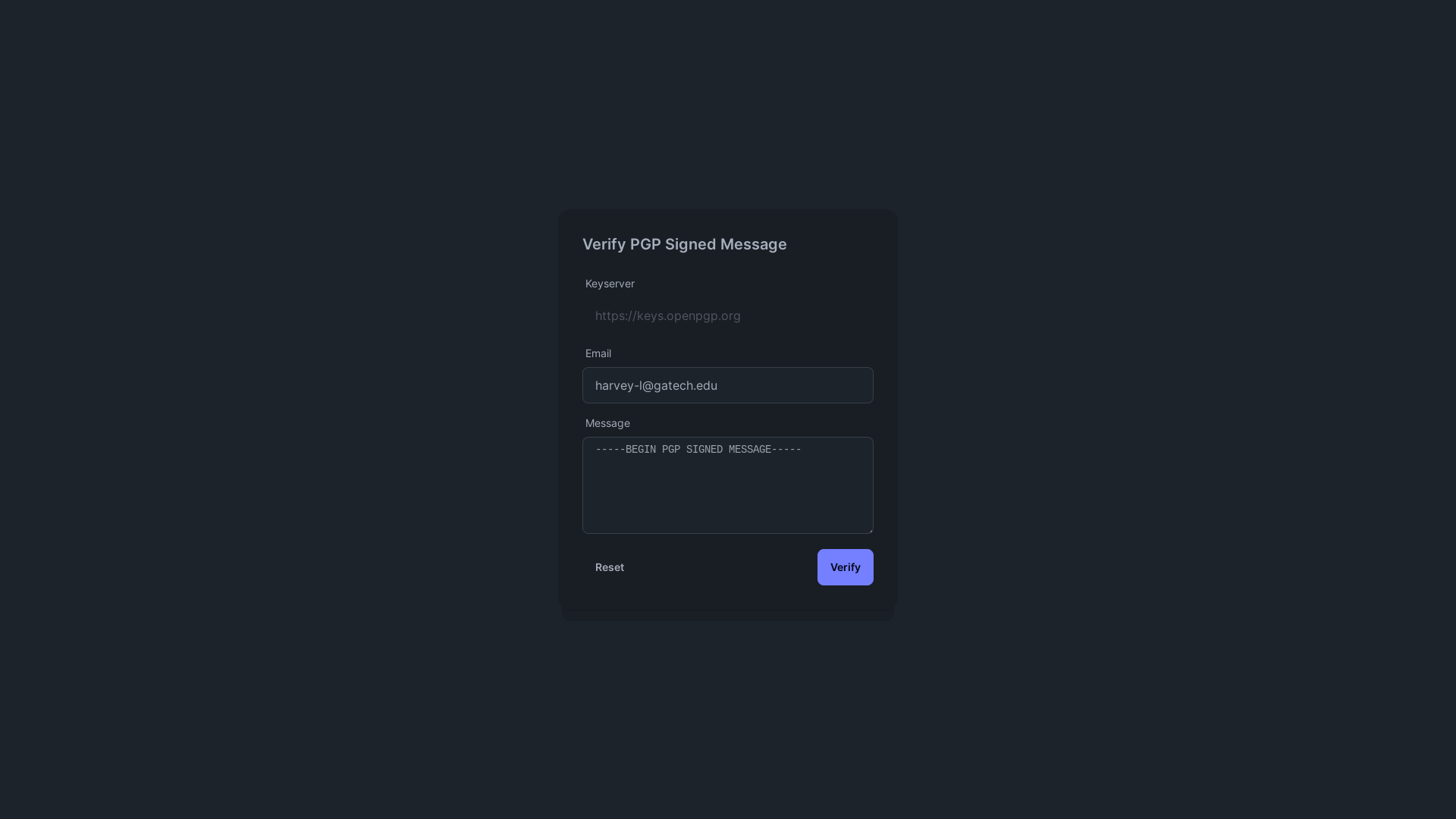 website screenshot of https://pgp-verify.pages.dev/