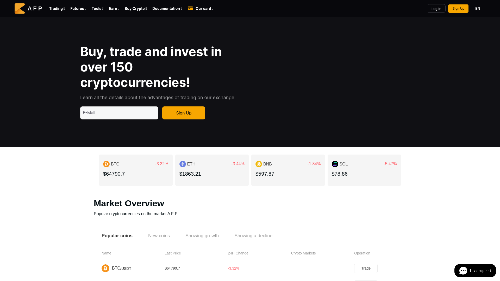 website screenshot of https://alternative-financepartners.com/