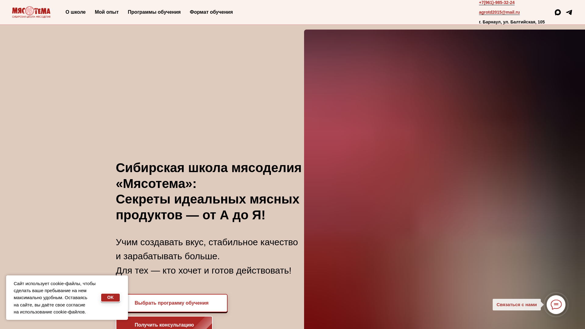 website screenshot of https://myasotema.ru