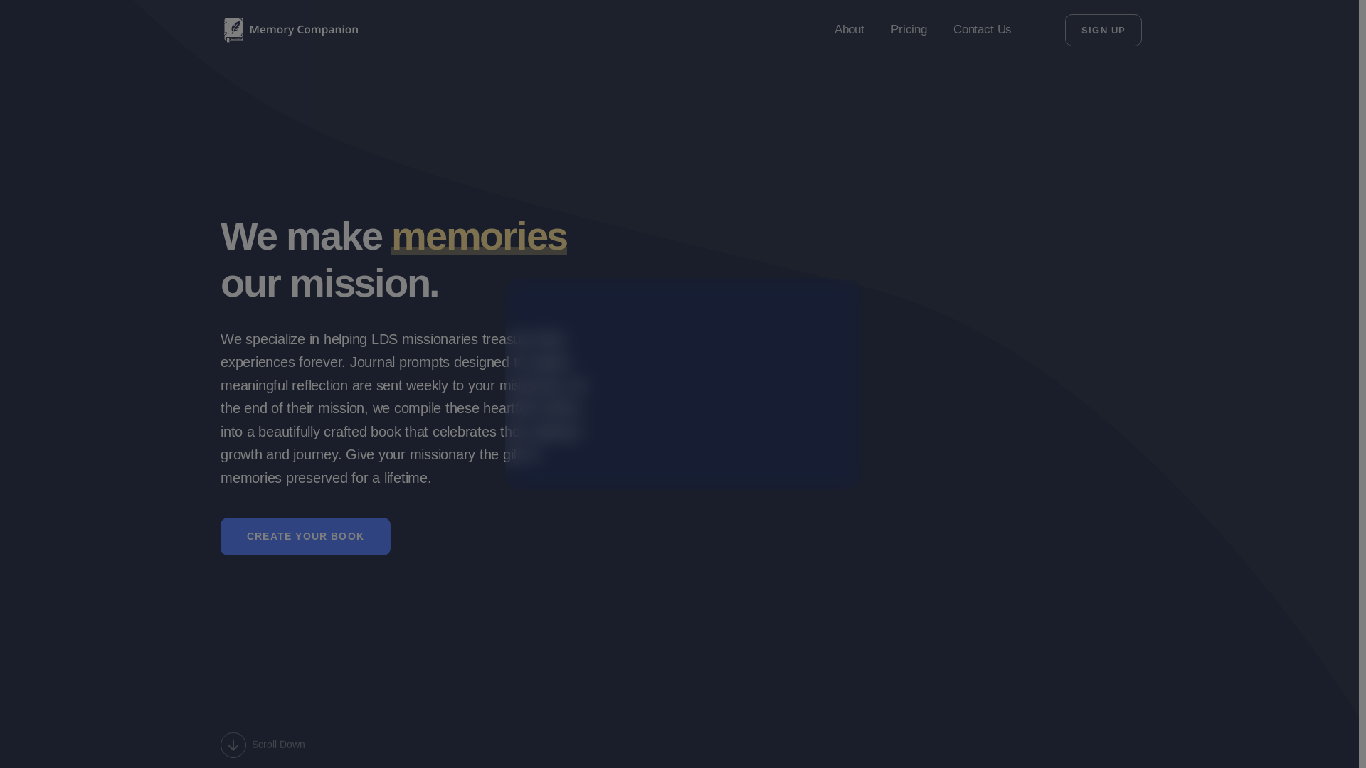 website screenshot of https://memorycompanion.pages.dev/