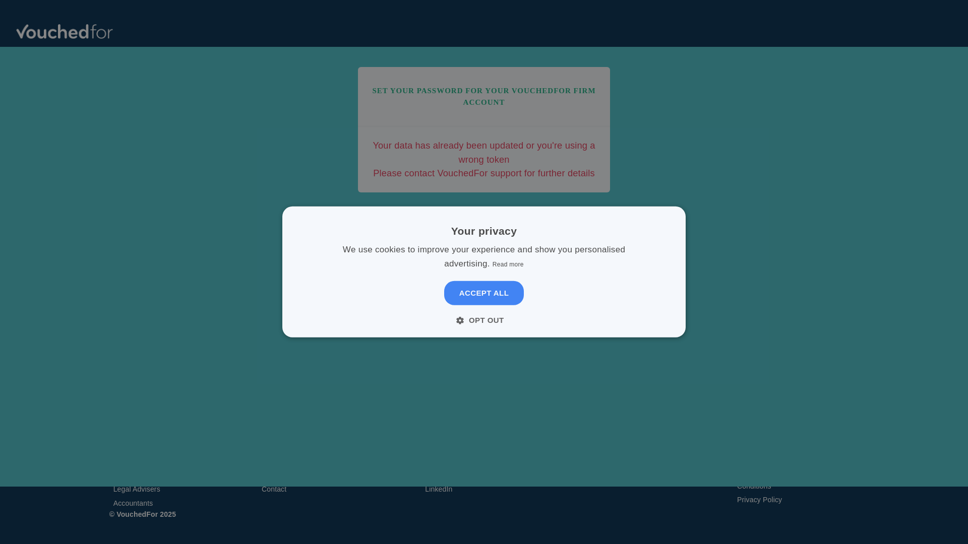 website screenshot of https://mandrillapp.com/track/click/30142787/firms.vouchedfor.co.uk?p=eyJzIjoid0hXN1oyX045dG9fWDZQUTBfbFJQN2hDN0xzIiwidiI6MiwicCI6IntcInVcIjozMDE0Mjc4NyxcInZcIjoyLFwidXJsXCI6XCJodHRwczpcXFwvXFxcL2Zpcm1zLnZvdWNoZWRmb3IuY28udWtcXFwvcmVnaXN0cmF0aW9uLWNvbXBsZXRpb24_dG9rZW49OGMwNTU1OGU4OGEyMmU0MGM1MDdkODFmOWRhYTMxZWZcIixcImlkXCI6XCI5MTYwZjYxNTNiOTc0NDZiYjY4NDZjODQ4YmY5MDkxMVwiLFwidXJsX2lkc1wiOltcIjA0NmFjZTZjNjg1YTM3YTIyOGVlODI4OTcxYTE3OTUzMTQyZTViZDdcIl0sXCJtc2dfdHNcIjoxNzUzMTEyNjA3fSJ9