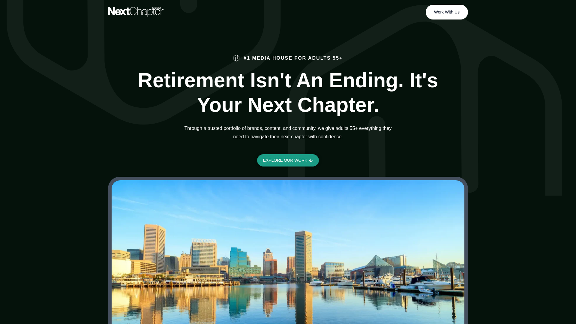 website screenshot of https://nextchaptermedia.co/