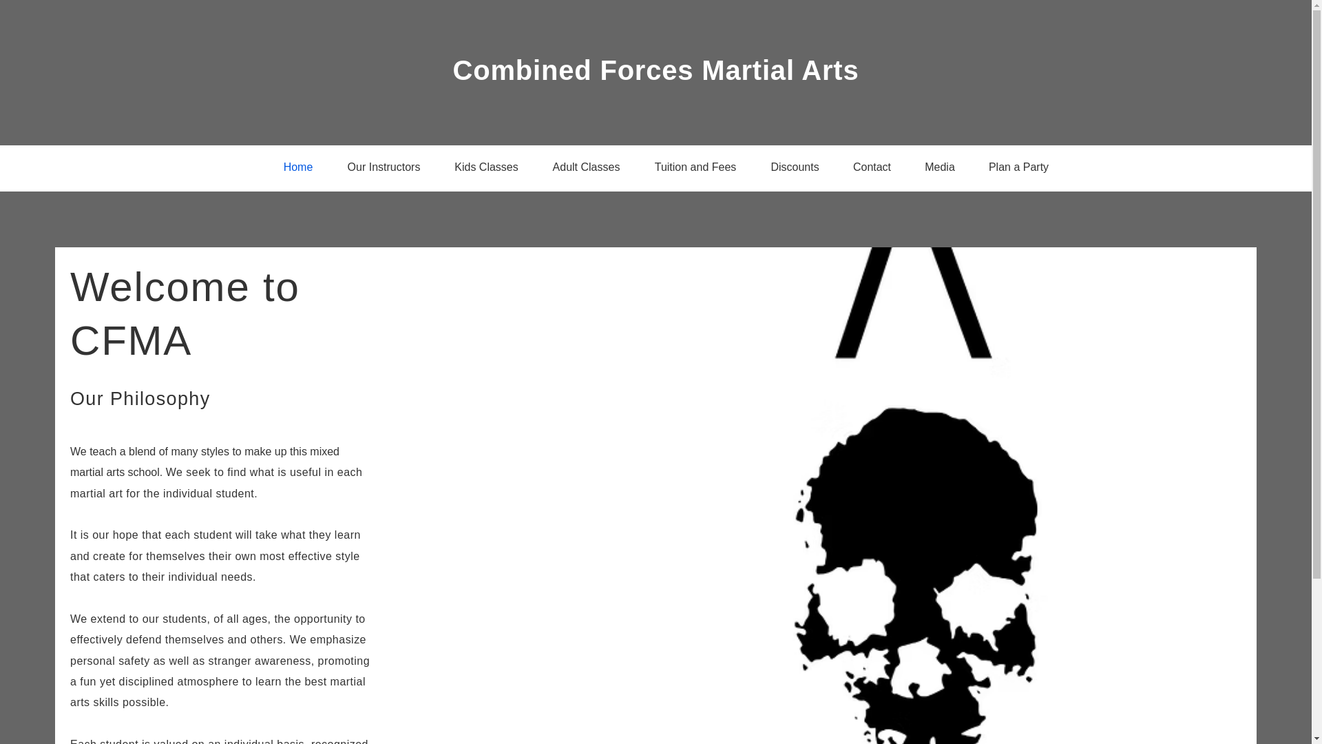 website screenshot of https://combinedforceshamilton.com/