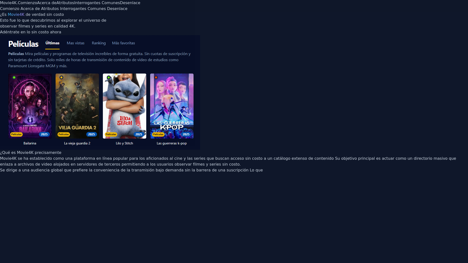 website screenshot of https://movie4k-sxz3.pages.dev/