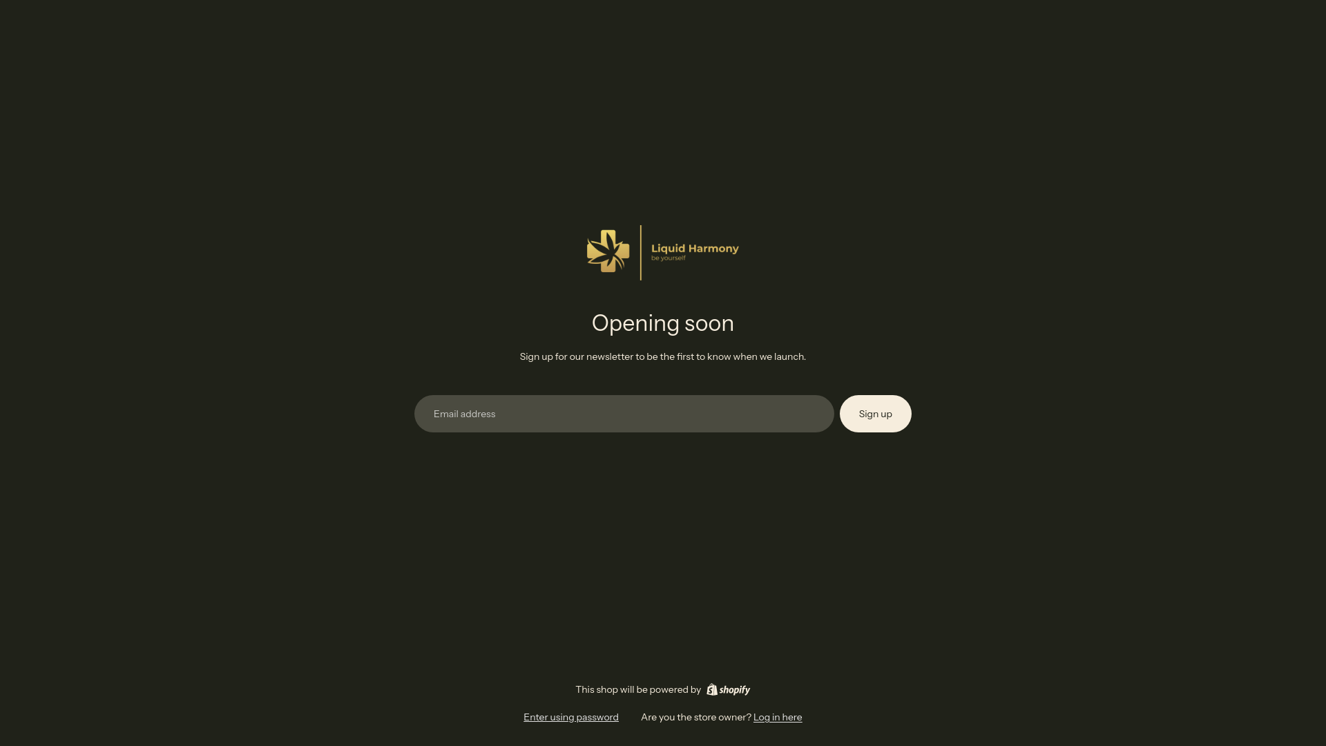 website screenshot of https://liquidharmony.bio/