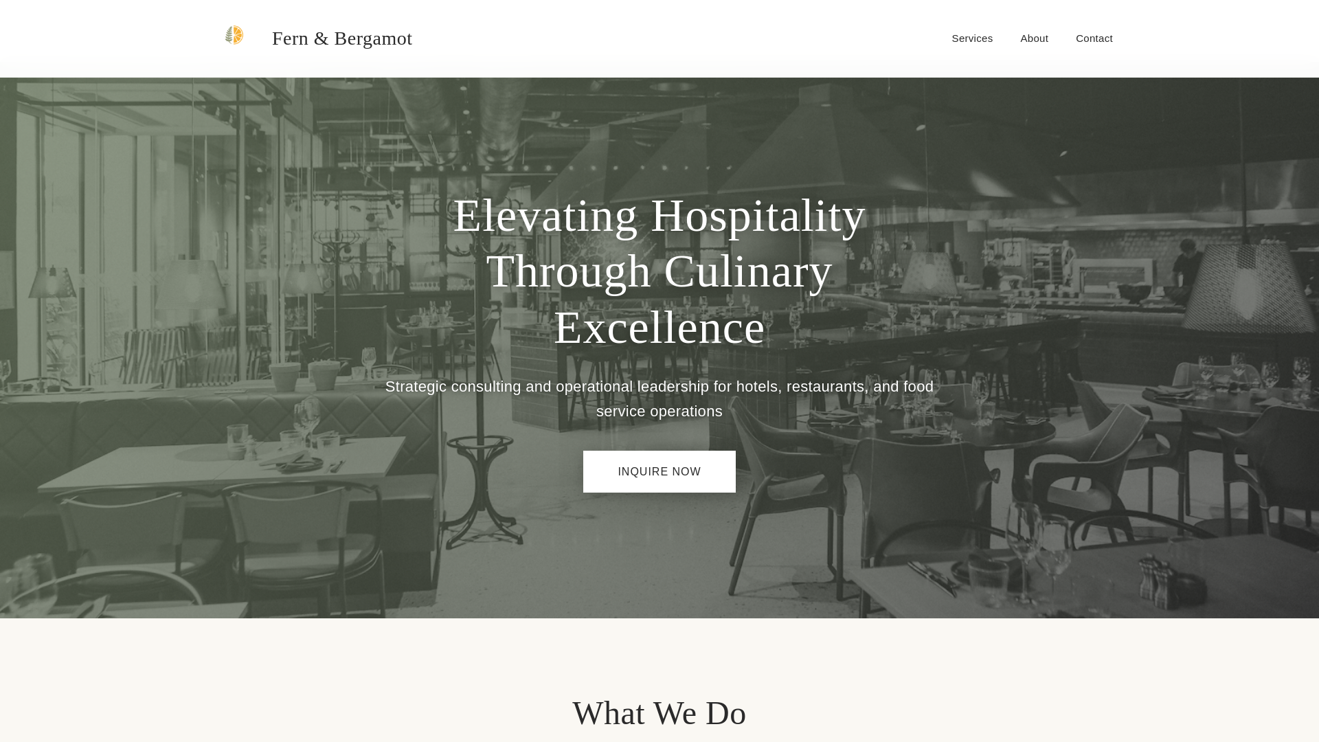 website screenshot of https://fernbergamot.ca/