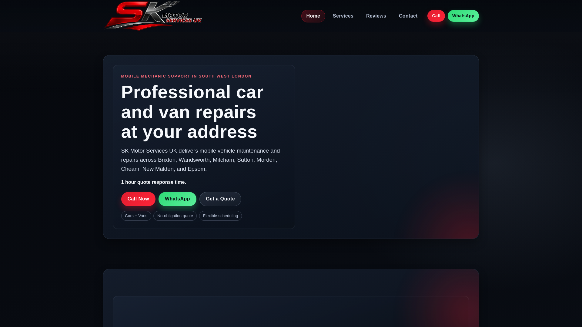 website screenshot of https://sk-motor-services-website.pages.dev/