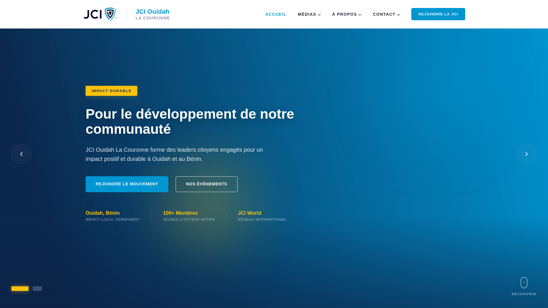 website screenshot of https://jci-ouidah-la-couronne.org/