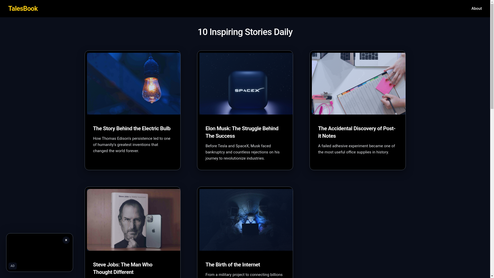 website screenshot of https://talesbook.pages.dev/