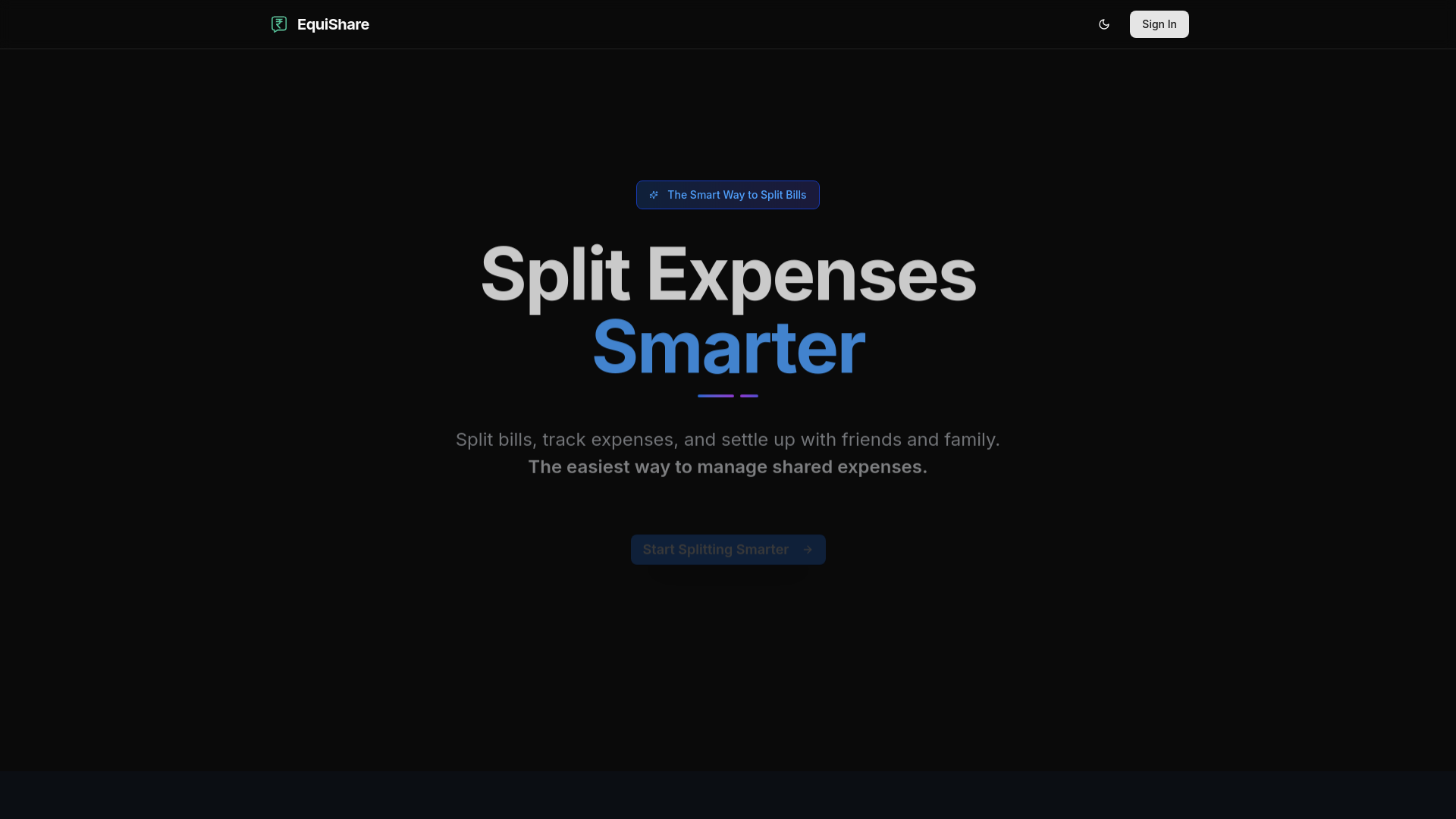 website screenshot of https://equishare.xyz/