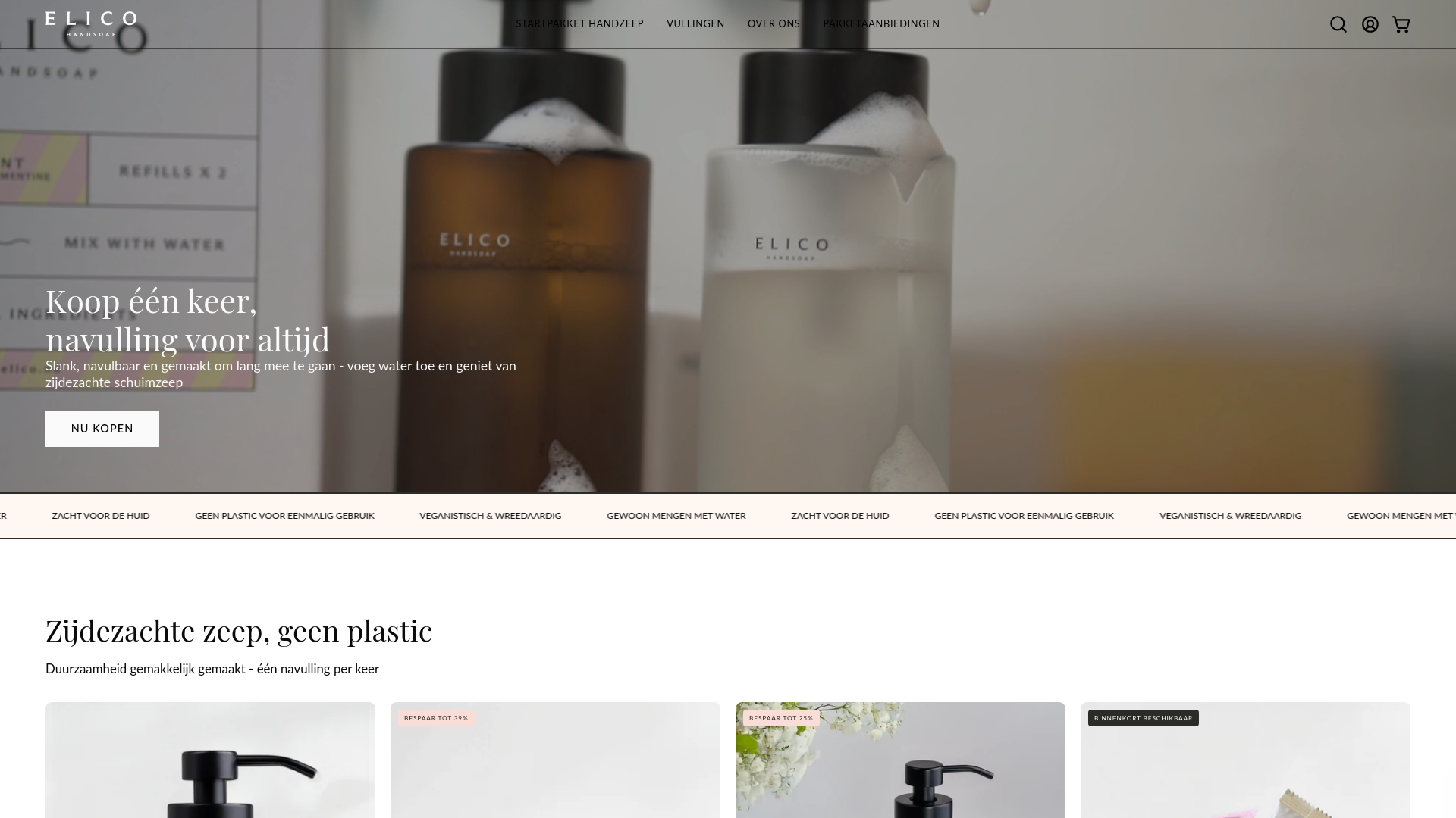 website screenshot of https://elicocare.nl/