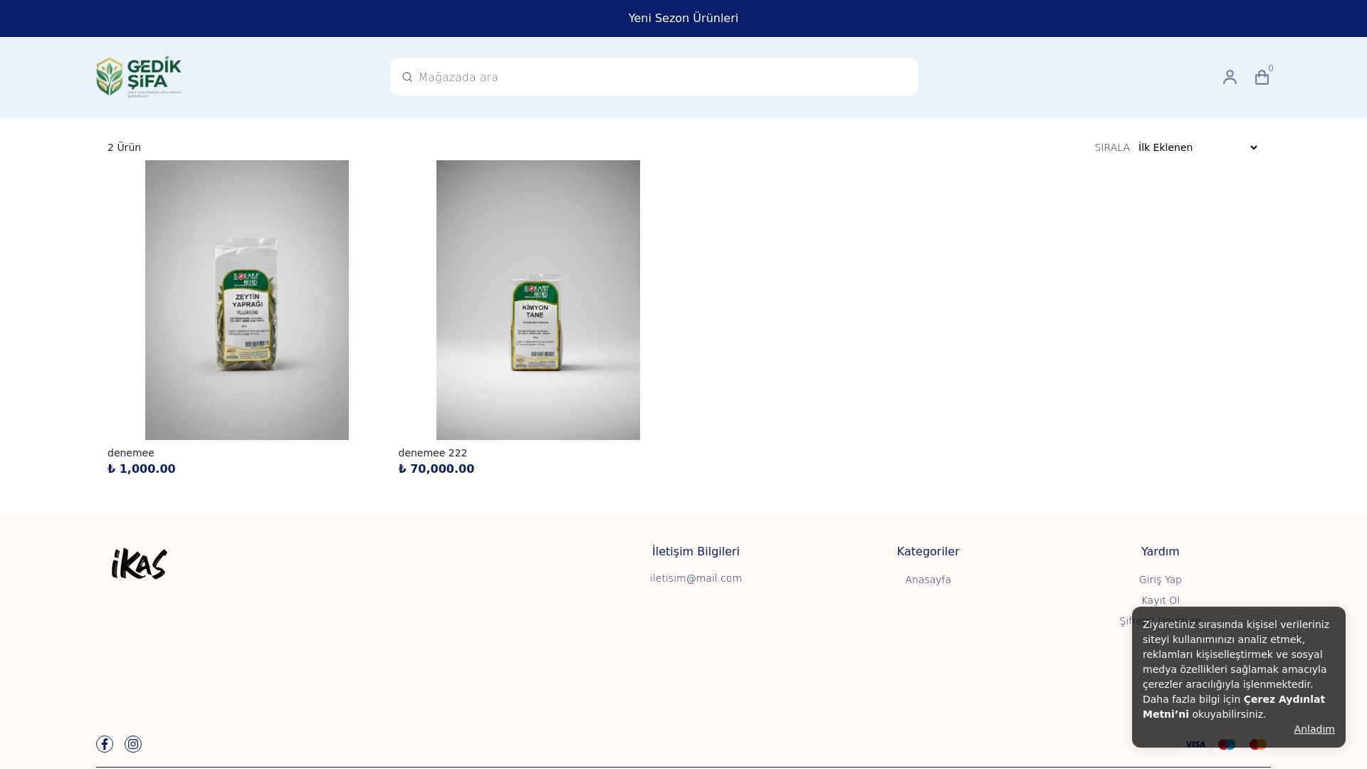 website screenshot of https://gediksifa.com/
