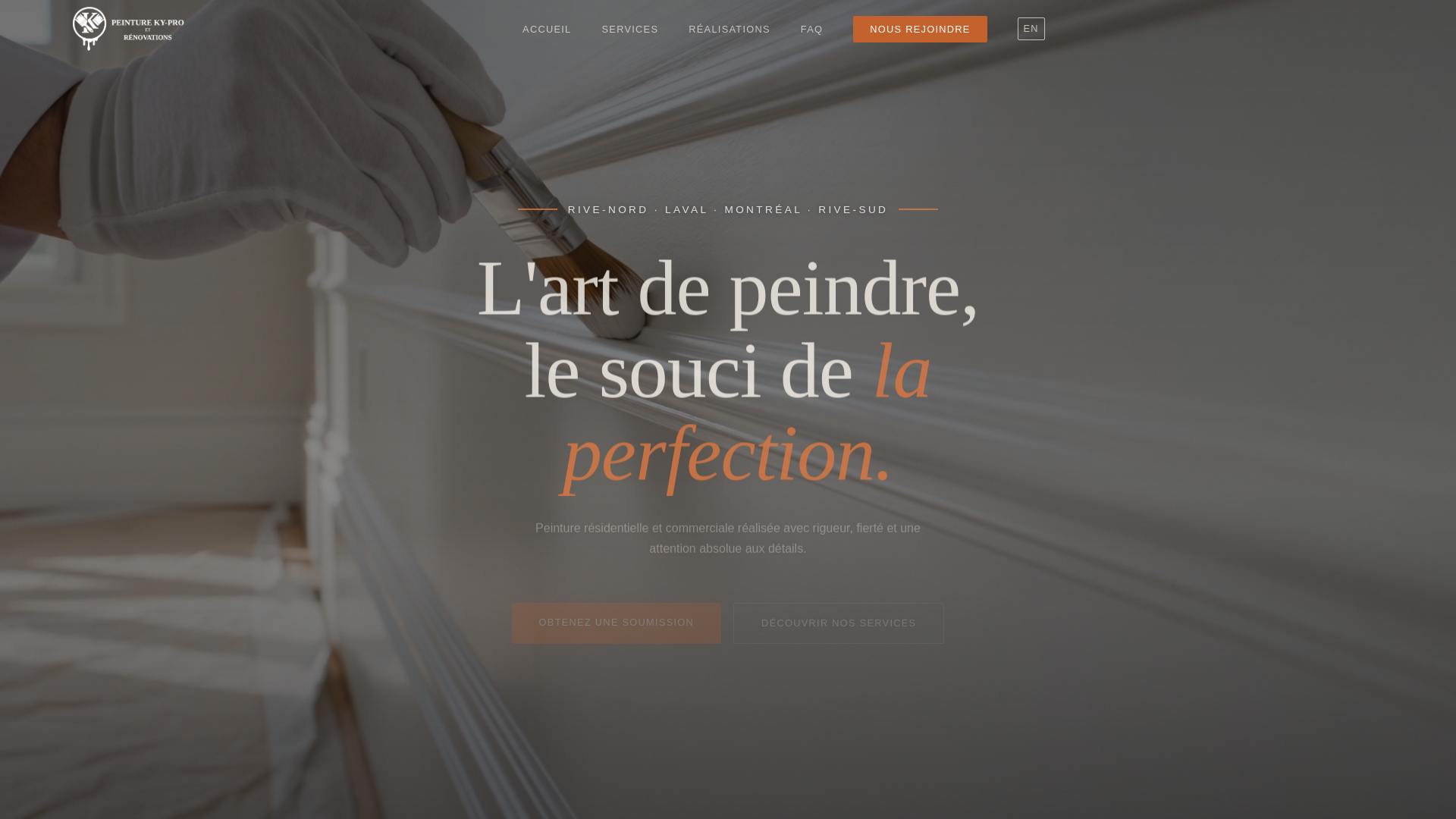 website screenshot of https://kypropainting.ca/