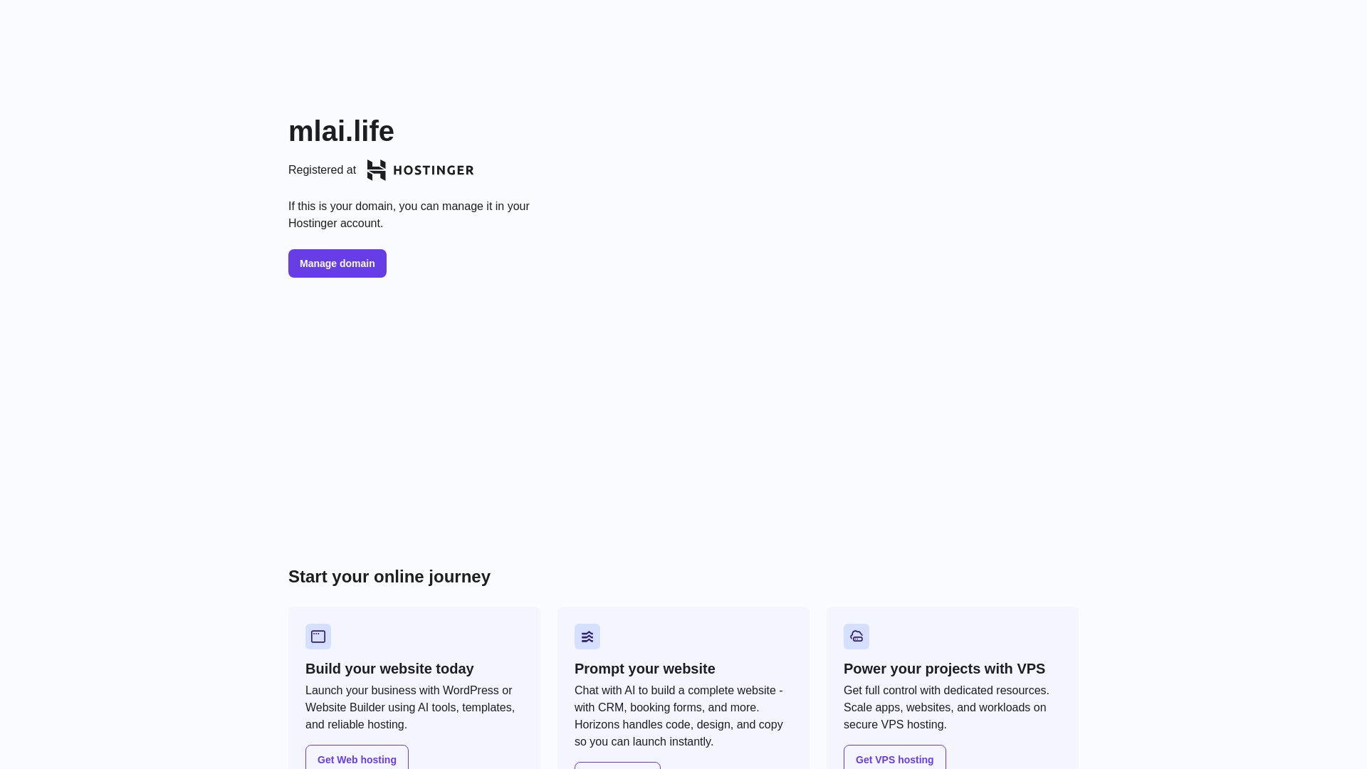 website screenshot of https://mlai.life/